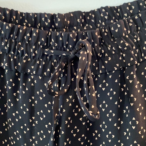NWT 2013 A.L.C. Silk Black/Tan Drawstring Pants Women's Large - Picture 7 of 15
